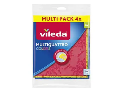Vileda Multi Quatro Cloth 4p