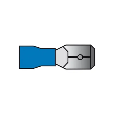 Vlakstekker Blauw 6.3x0.8mm 2