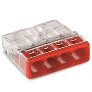 Wago Borne À Enficher 4×0,5–2,5 mm Transparent Rouge