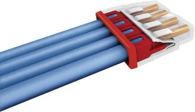 Wago Push-Wire Connector 4×0.5–2.5 mm Transparent Red 3