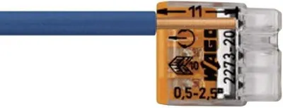 Wago Push-Wire Connector 4×0.5–2.5 mm Transparent Red 5