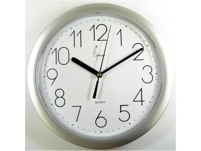 Wall Clock Silver 0 25