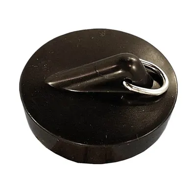 Washbasin Stopper, Black Rubber 45.5 mm