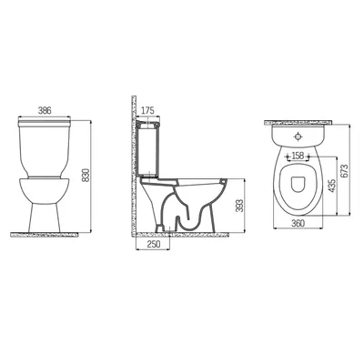 Wc Sedef Reverse Bottom Cuvette + Réserve + Siège 2
