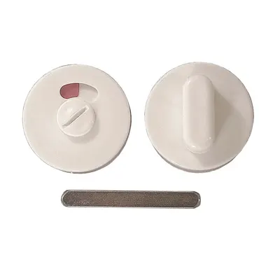 Toilet Lock Set White 52 mm