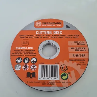 Werckmann 5 Slijpschijven 5st A60 1115 mm 5