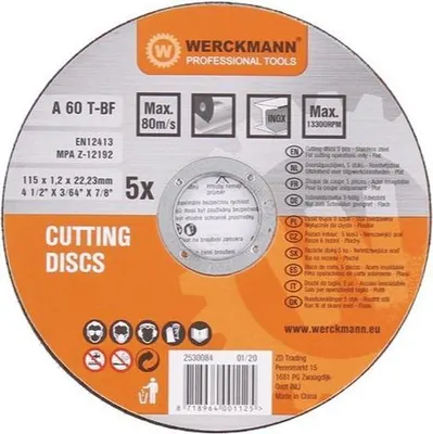 Werckmann 5 Slijpschijven 5st A60 1115 mm 1
