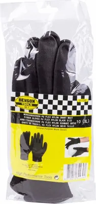 Werkhandschoenen Pu Zwart Nylon 6