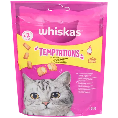 Whiskas Temptations Kip + Kaas 105 g 1