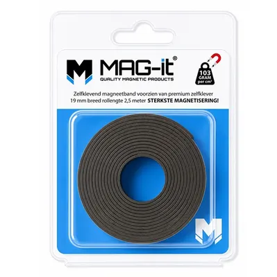 Zelfklevende Magneet Band 19 mm X 2.5 m 1